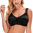 thumbnail image 1 of Wingslove Women's Full Coverage Plus Size Bra Non Padded Wireless Minimizer Bra, Black 40G, 1 of 7
