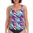 thumbnail image 1 of RELLECIGA Haut de Tankini Froncé Bandeau pour Femmes Maillots de Bain, 1 of 7