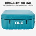 thumbnail image 3 of CO-Z 5' Square Inflatable Hot Tub Portable 2-4 Person Pool for Patio Backyard Green, 3 of 9