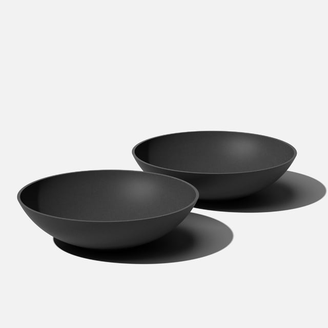 Veradek Pure Series Lane Bowl 24" Planter 2 Pack Black