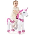 thumbnail image 1 of PonyCycle Ride-On Unicorn Toy for Kids, No Battery Riding Toy with Hand Brake, Indoor Outdoor Use, Ages 3–4, Pink, E312, 1 of 11