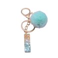 thumbnail image 2 of MesaSe Letter Pendant Plush Ball Key Chain Resin Sequin Buckle Keyring Holder Charm Decoration, 2 of 8