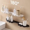 thumbnail image 3 of Oleegame 1PC Spoon And Lid Rest Corner Shower Caddy Bathroom Shelf Organizer No Punching Corner Shelf Shampoo Holder Storage Rack With Hook White White, 3 of 8