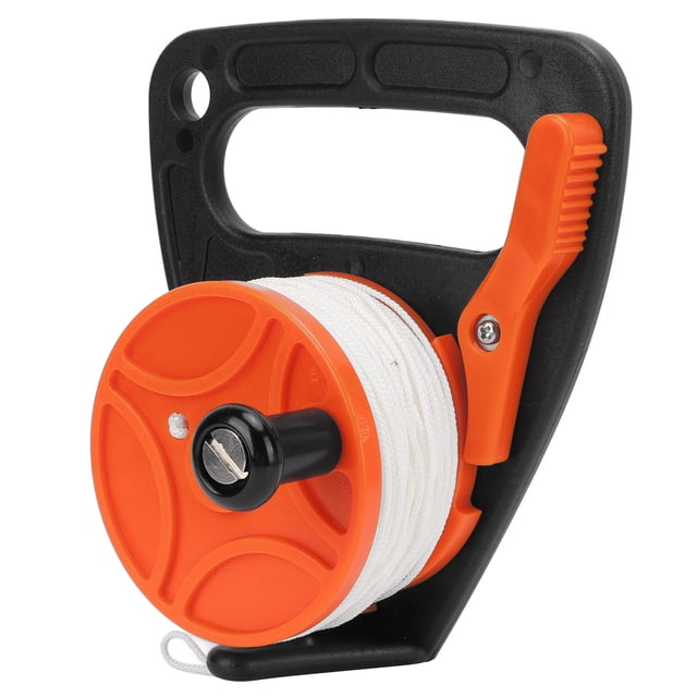 Enrouleur de Corde de Plongée, Enrouleur de Plongée Résistant aux Déchirures et à la Rouille pour Plongée en Grotte Orange