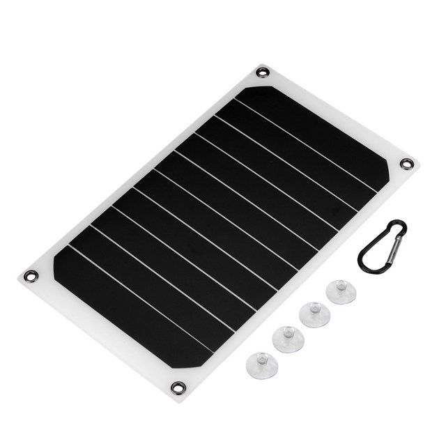 Herwey Mobile Solar Charger,Portable 10W Outdoor IP64 Waterproof Solar Panel Mobile Power Charger 5V USB Output