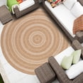 thumbnail image 5 of Erbanica Round Quick Dry Jute Look Indoor Outdoor Rug, 5 of 5