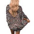 thumbnail image 3 of Cardigan Kimono Ample en Mousseline Transparente à Manches 3/4 à Imprimé Floral pour Femmes P-3TTG, 3 of 4