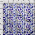 thumbnail image 3 of oneOone Viscose Jersey Medium Blue Fabric African Sewing Craft Projects Fabric Prints by Yard 60 Inch Wide, 3 of 4