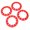 Rouge, variante sur 6 Pouces ATV Roue Garniture Moyeu Décor Pneus en Plastique Décoration Garde-Jante Universel pour Kart ATV