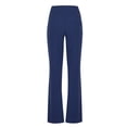 thumbnail image 4 of CFLVAEK Womens Office Flare Pants Casual Tummy Control Drawstring Waisted Slacks with Pocket Solid Color Work Straight Pant Casual Tall Lenth Business TrousersNavy XXL, 4 of 5
