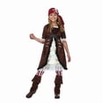thumbnail image 1 of Brown Coat Pirate Girl's Costume, 1 of 6