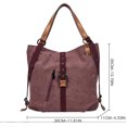 thumbnail image 3 of Women Shoulder Tote Bag Canvas Large Capacity Casual Backpack Messenger Bag, 3 of 3