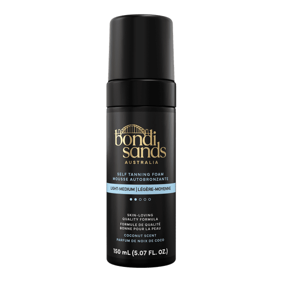 Bondi Sands Mousse Autobronzante Légère, Enrichie d’aloès et d’un parfum de noix de coco, pour tons de peau pâles à moyens, 150 mL