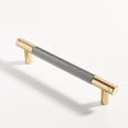 thumbnail image 3 of & Glass Racks and Cabinet Pulls for Kitchen - Black And Champagne Bronze Knurled 5 Inch Hole Centers Durable Cabinet Hardware, 3 of 5