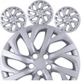 thumbnail image 1 of 4-Pack Silver 5-Lug Wheel Covers, Snap-On Hub Caps with Universal Retention System, 1 of 1