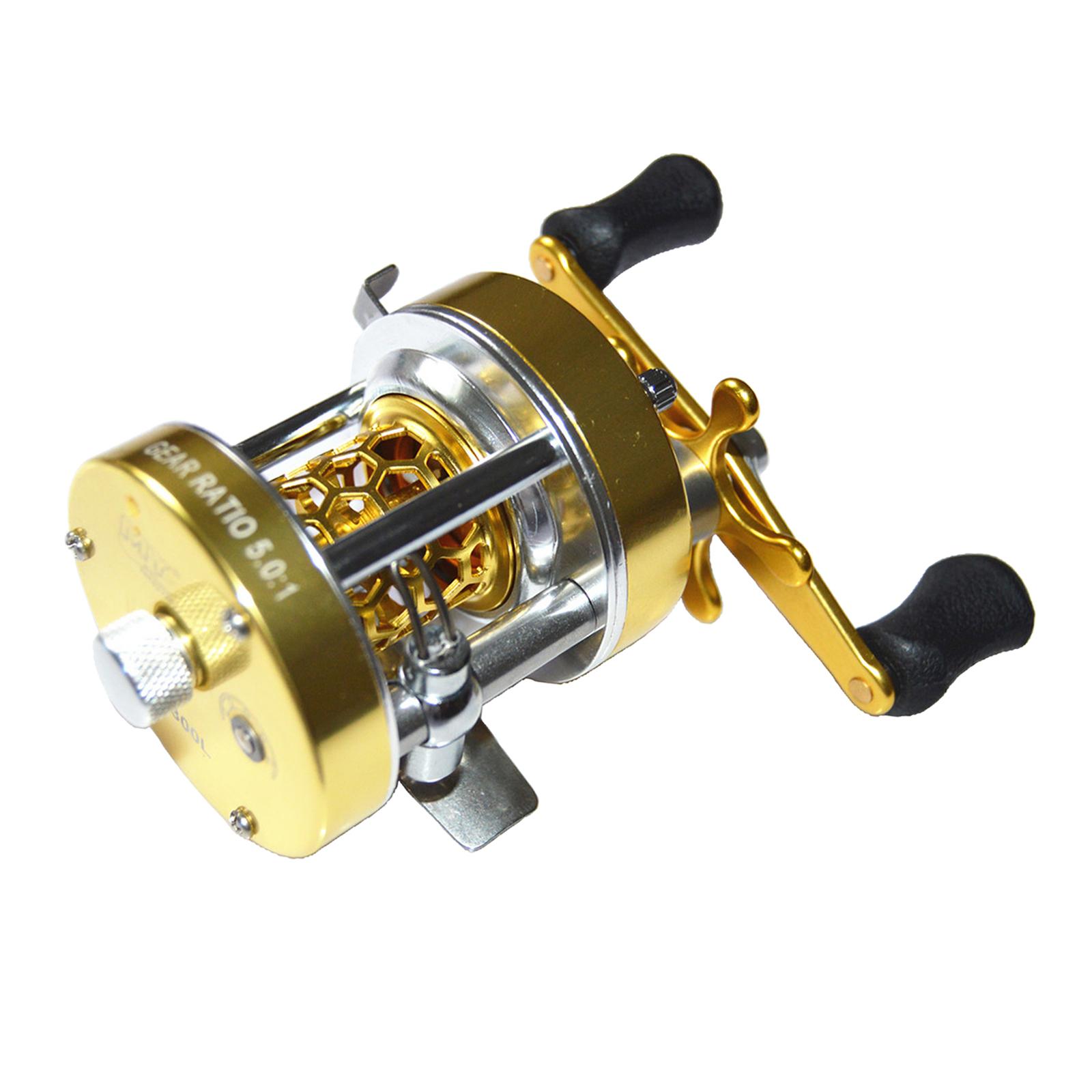 Moulinet Droit Baitcasting, Côté en Aluminium, Système de Traînée Étoilée
