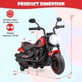 thumbnail image 3 of Costway Moto Électrique 6 V pour Enfants avec Roues Stabilisatrices, Phares DEL, Tableau de Musique, Rouge, 3 of 10