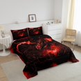 thumbnail image 3 of Erosebridal Magic Animal Bedding Toddler Comforter Set, Red Dragon Down Comforter, Boho Mandala Floral Decorative, Reversible, 3 of 7