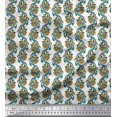 thumbnail image 1 of Soimoi Rayon Fabric Leaves & Floral Block Print Fabric by The Yard 42 Inch Wide, 1 of 4
