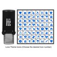 thumbnail image 2 of Printtoo Personalized Love Theme Icons Round Rubber Stamp Self Inking Stamper 12 mm-Violet, 2 of 7