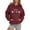 Wine, variant on Womens Sweaters Zip Fall Hoodies Women Blank Sweat Shirts for Women Womens Plain Pullover Hoodies Bulk for Men's And Women's Casual Letter Printed Starry Sky Hooded Sweatshirts White M