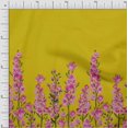 thumbnail image 1 of oneOone Cotton Silk Fabric Leaves & Pink Floral Panel Print Fabric BTY 42 Inch Wide, 1 of 3