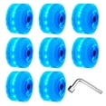 thumbnail image 2 of 8 Pcs Roues de Planche à Roulettes, Roues de Remplacement Lumineuses à DEL, Ensemble de Roues de Longboard, Roue Coussin en PU 78A pour Long Board, Patinage à Double Rangée et Accessoires de Planche à Roulettes, 2 of 6