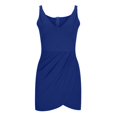 thumbnail image 3 of SMihono Robe Bohème d'Été pour Femmes Grande Taille Mode pour Femmes Décontractée Confortable à Col en V Couleur Unie Sans Manches Coupe Ajustée Robe, 3 of 8