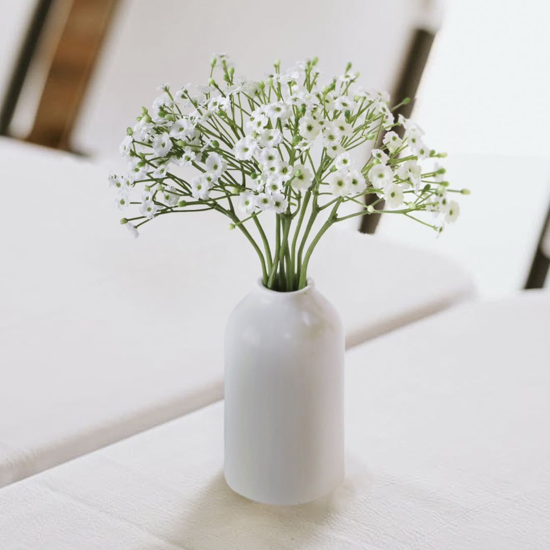 Ensemble de 3 Tiges de Fleurs de Gypsophile Artificielles, Pour utilisation à l'intérieur