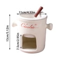 thumbnail image 3 of Chocolate Fondue Cup Includes Fondue Cup And Fork Chocolate Melting Cup Mini Chocolate Fondue Set (without Tea Light) Fondue Cup With Fork For Date Night Birthday Weddi Drinking Glasses Ceramic Water, 3 of 5