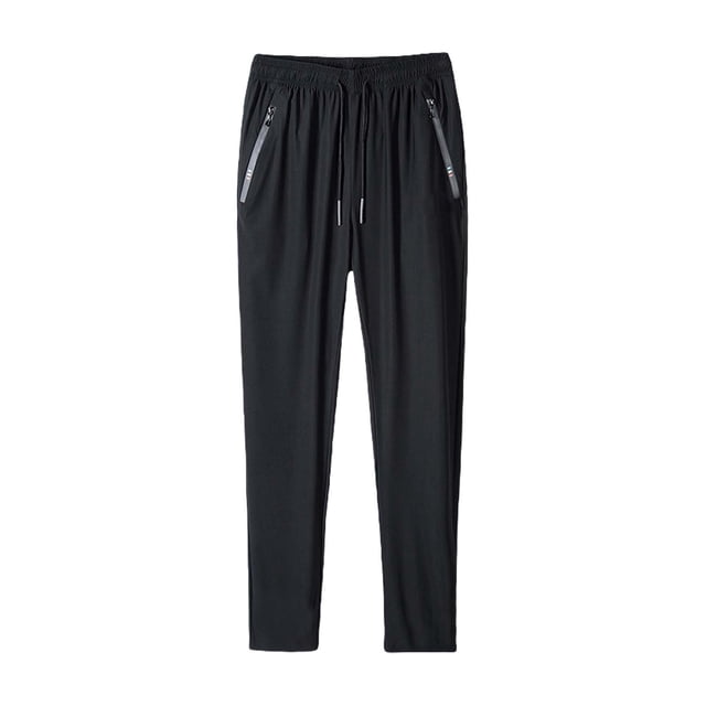 Ediodpoh Pantalon de Jogging Léger pour Hommes et Femmes, Pantalon de Course et de Randonnée à Séchage Rapide, Pantalon d'Entraînement de Piste avec Poches à Glissière, Pantalon pour Hommes Noir TTTG