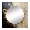 thumbnail image 2 of Designart "Simplistic Swirl Ceramics" abstract spirals Square Mirror For Wall Decor - Large Gold Square Printed Wall Mirror Art - Square Modern Mirror - Wall Mounted Square Large Mirror, 2 of 5