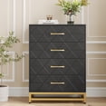 thumbnail image 2 of Commode pour Chambre avec 4 Tiroirs, Meuble Télé Commodes Commode pour Salon Couloir Entrée, Panneau MDF, Blanc, 2 of 8