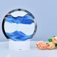 thumbnail image 3 of 7.87-Inch Rotating Sand Art Hourglass 360° Liquid Motion Decoration Quicksand Table Lamp with LED Base, Holiday Party Gifts, 3 of 7