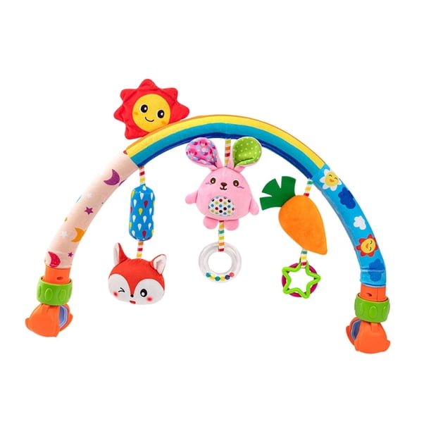 Jouets Sensoriels Noir Et Blanc Pour Poussette – 4 Pièces Animaux Suspendus – 0-6 Mois