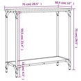 thumbnail image 4 of vidaXL Console Table Brown Oak 75x30.5x75 cm Engineered Wood, 4 of 5