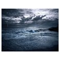 thumbnail image 2 of Tempête Marine de Sotchi en Bleu - Toile d'Art Mural Paysage Moderne, 2 of 3