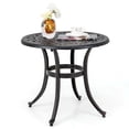 thumbnail image 2 of Costway 24" Patio Side Table with Adjustable Footpads Round Cast Aluminum End Table, 2 of 9