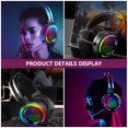 thumbnail image 2 of 1Pc Gaming Headphone PC Gaming Headset Lightweight Headset with Mic Black, 2 of 9