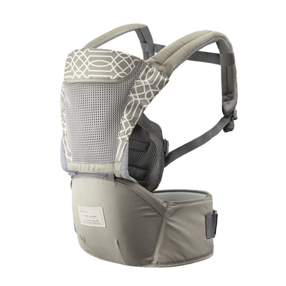 Porte-bébé pour Nouveau-Nés avec Design Respirant et Détachable, Sangle Réglable, Poches Latérales, Porte-Bébé Ergonomique Multifonctionnel, Tabouret de Sécurité pour Bébés de 0 à 36 Mois