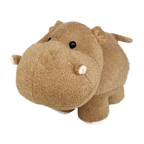 Hippo Stuffed Animals Hippos Soft Little Hippopotamus Toy Set Cute Grey Standing Hippo For Teens Adults Decorations ,23 Cm