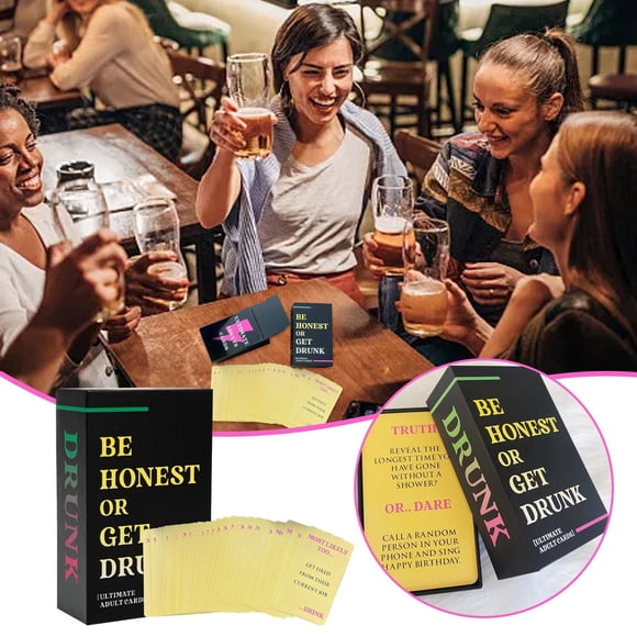 Jeu de Société Amélioré Truth or Dare pour Adultes Cartes Ivres Boîte de Nuit Divertissement Social