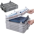 thumbnail image 1 of Stackable Closet Organizer for Shirts, Interlocking Folding Board System for Jeans and Pants, Space-Saving Clothing Organizer with Easy Access Design (5, Grey), 1 of 7