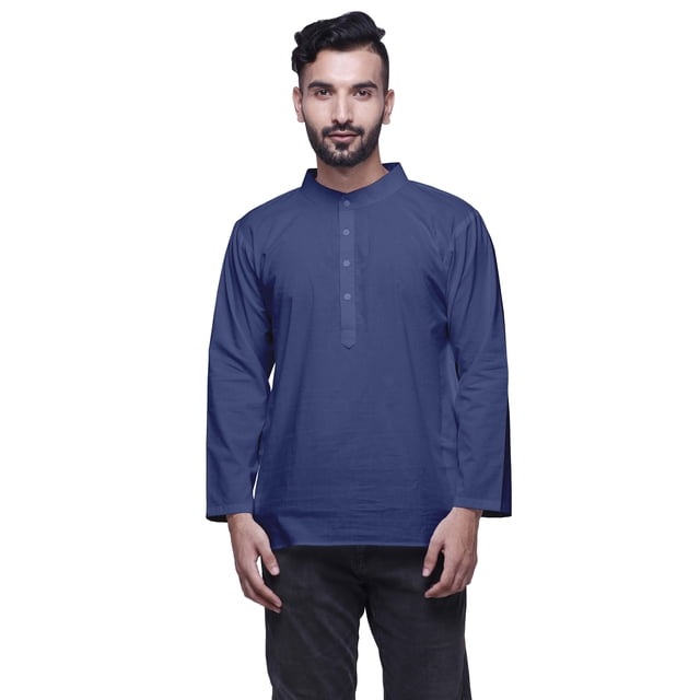 Atasi Indian Short Kurta For Boys Chinese Collar Button Down Casual Clothing