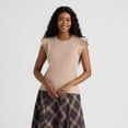 thumbnail image 1 of Mexx Women’s Crew Neck Knit Top with Ruffle Sleeves, 1 of 5