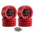 thumbnail image 1 of Riwcyla 4pcs Aluminum Alloy Wheel Rim Beadlock 1.9in Wheel Rims Hub Replacement for Axial Scx10 Rr10 Wraith 90048 90018 D90 1/10 Remote Control Car, 1 of 6
