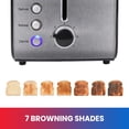 thumbnail image 2 of Total Chef 2-Slice Stainless Steel Toaster with Defrost and Reheat, 2 of 9