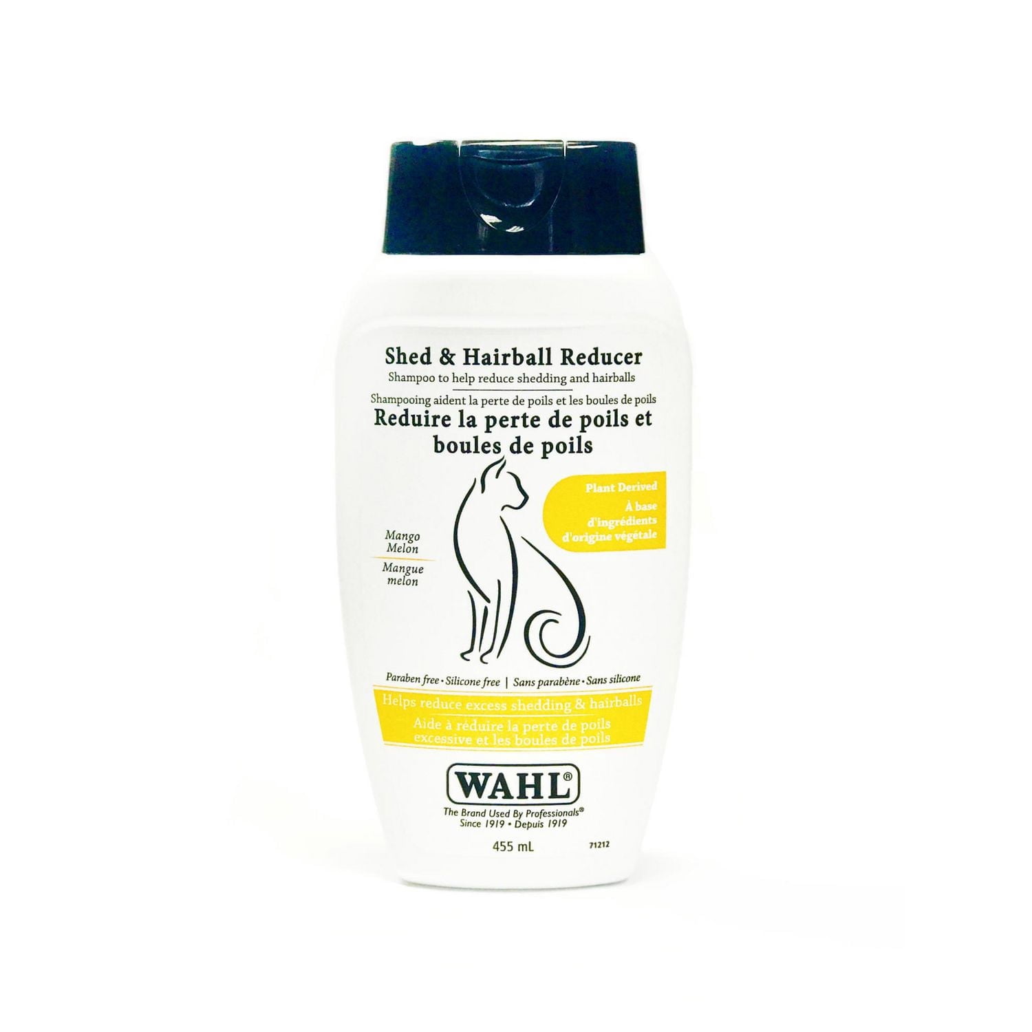 Wahl Shampooing pour Chats Réducteur de Perte de Poils et de Boules de Poils, 455mL