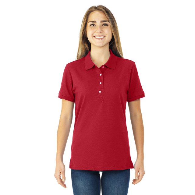 Jerzees SpotShield T-Shirt de Sport à Manches Courtes pour Femmes, 2TG, Rouge Vif