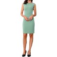 thumbnail image 2 of INSPIRE CHIC Robe Fourreau d'Halloween pour Femme Sans Manches à Encolure Bateau Robe de Bureau Vert Pâle m, 2 of 6